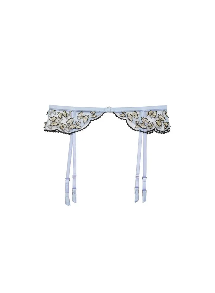 Fleur Du Mal Garters and Belts Farfalle Embroidery Garter Belt Ice Queen 8211 Women Fleur Du Mal Garters and Belts Farfalle Embroidery Garter Belt Ice Queen 8211 Women