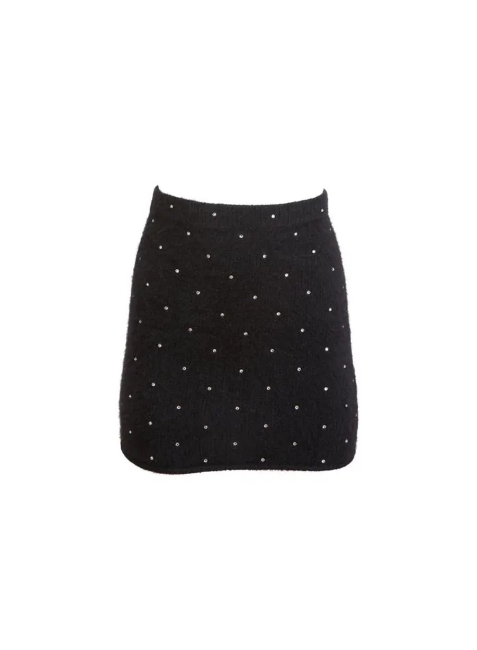 Fleur Du Mal Knitwear Cashmere Mini Skirt Black 8211 Women Fleur Du Mal Knitwear Cashmere Mini Skirt Black 8211 Women