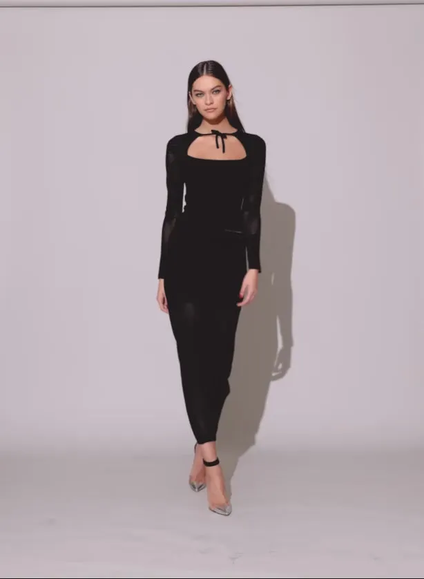 Fleur Du Mal Knitwear Lace Pointelle Maxi Skirt Black 8211 Women Fleur Du Mal Knitwear Lace Pointelle Maxi Skirt Black 8211 Women