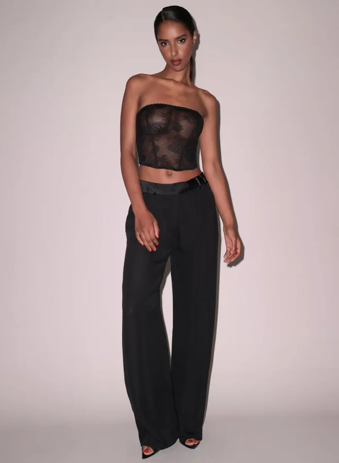 Fleur Du Mal Pleasure Bouquet Lace Corset Top Black 8211 Women Fleur Du Mal Pleasure Bouquet Lace Corset Top Black 8211 Women