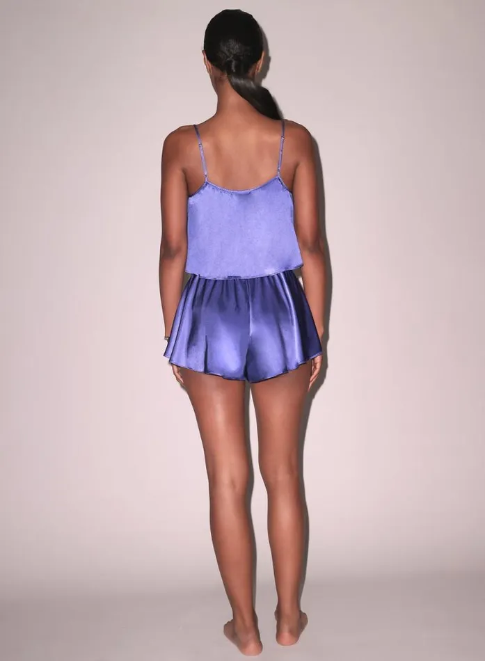 Fleur Du Mal Sleepwear Luxe Flutter Short Periwinkle 8211 Women Fleur Du Mal Sleepwear Luxe Flutter Short Periwinkle 8211 Women