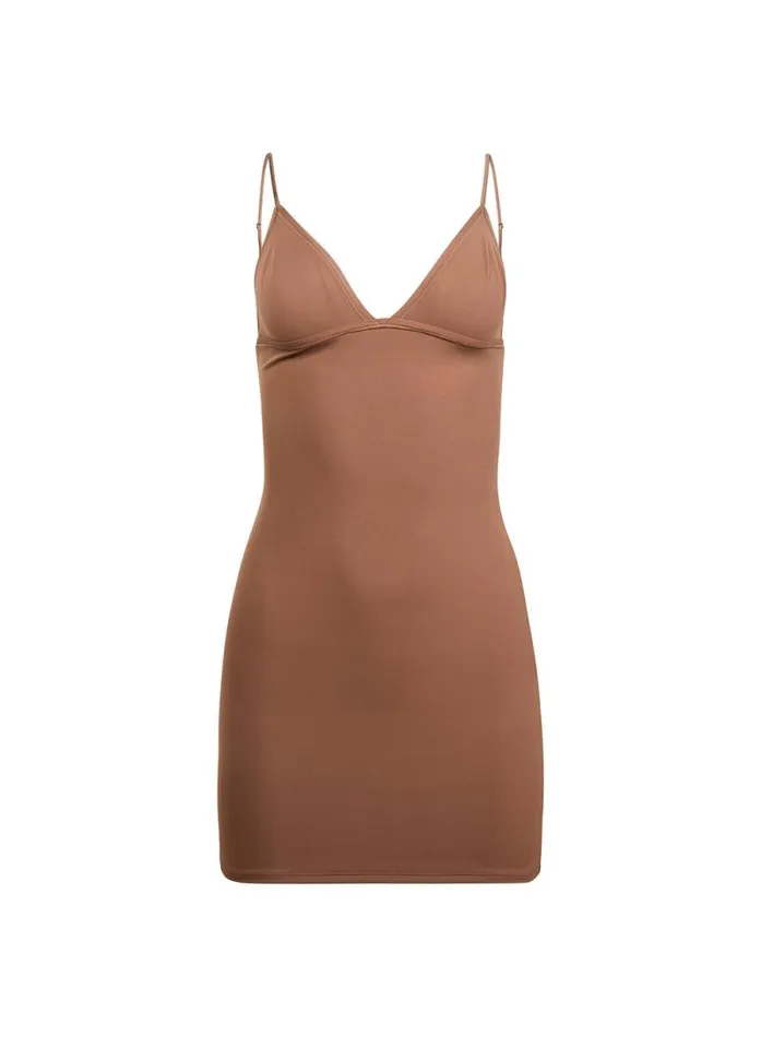Fleur Du Mal Slips Le Stretch Micro Triangle Slip Caramel 8211 Women