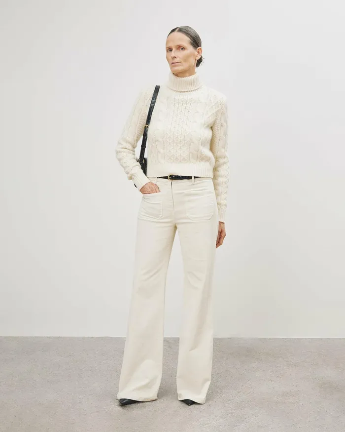 FLORENCE PANT Ecru Women Nili Lotan Pants and Shorts