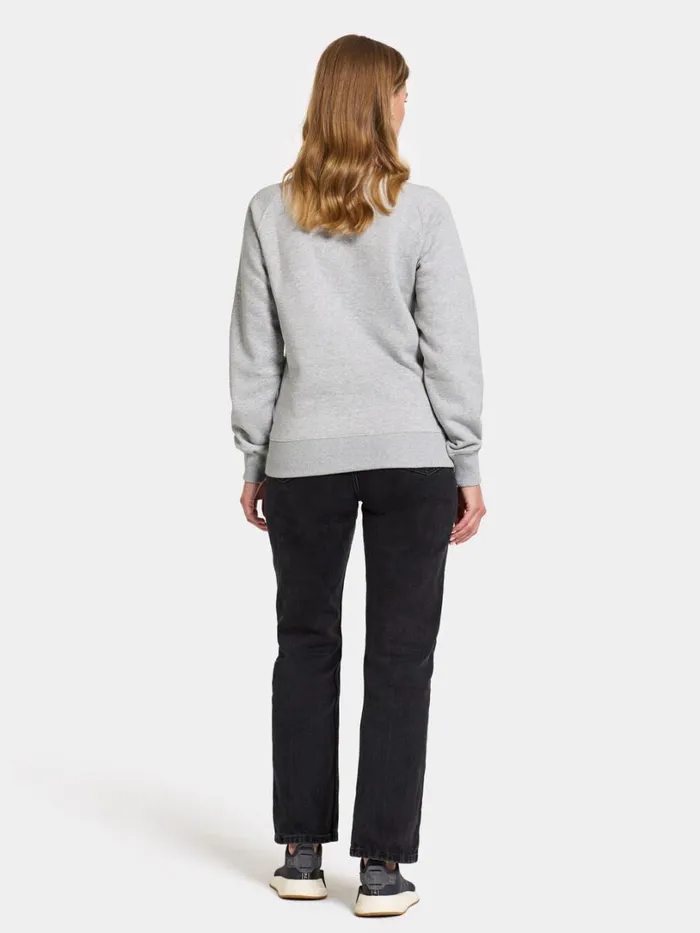 Fyn Women039s Sweater Aluminum Melange Women Didriksons Hoodies and Sweatshirts Fyn Women039s Sweater Aluminum Melange Women Didriksons Hoodies and Sweatshirts