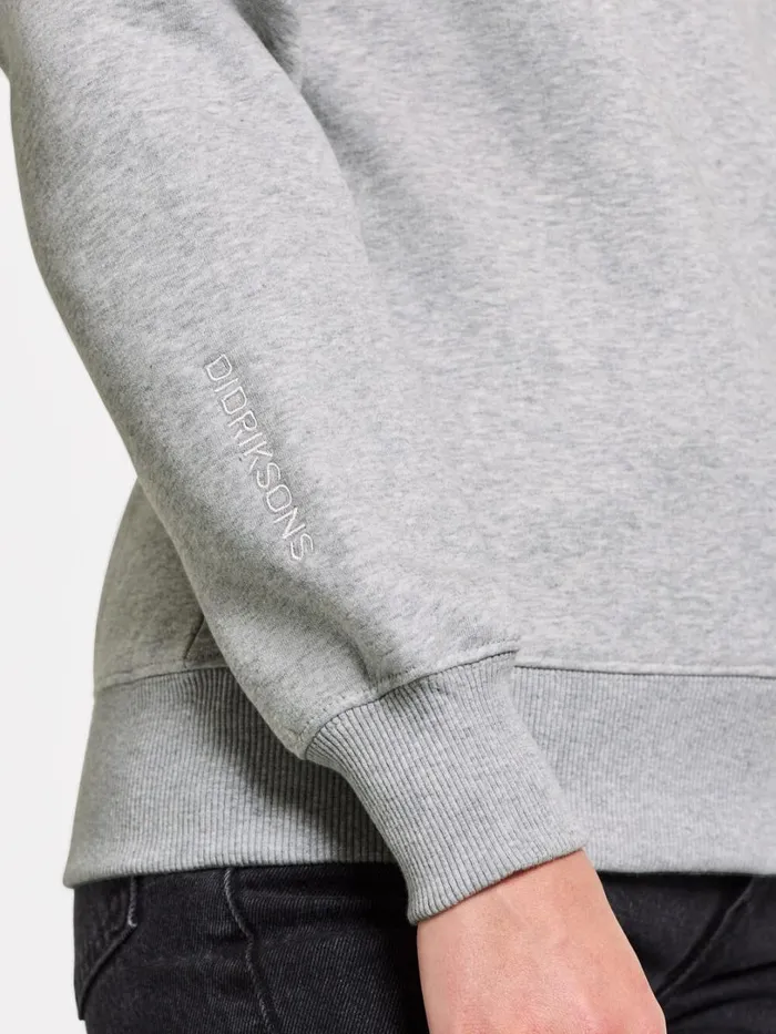 Fyn Women039s Sweater Aluminum Melange Women Didriksons Hoodies and Sweatshirts Fyn Women039s Sweater Aluminum Melange Women Didriksons Hoodies and Sweatshirts