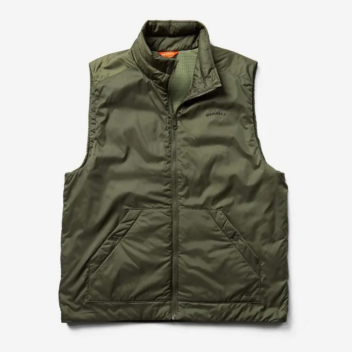 Geotex Insulated Vest Dusty Olive Men Merrell Tops Geotex Insulated Vest Dusty Olive Men Merrell Tops