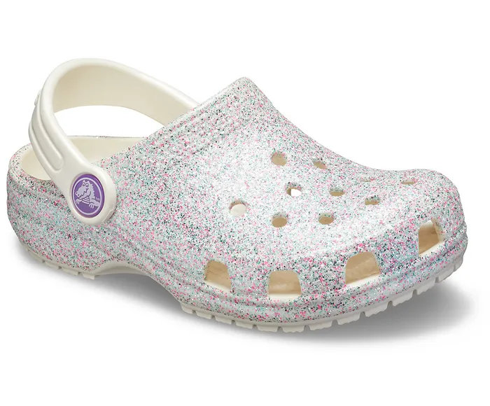 Girls Kids Classic Glitter Clog Oyster Clogs Crocs