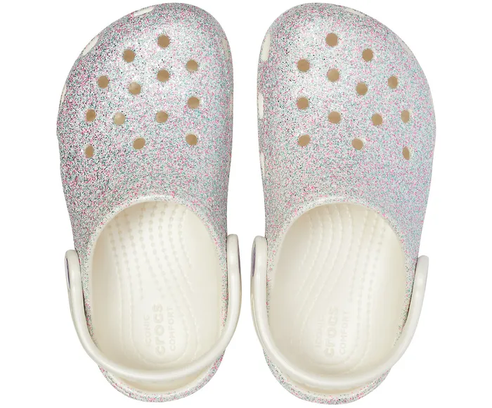 Girls Kids Classic Glitter Clog Oyster Clogs Crocs