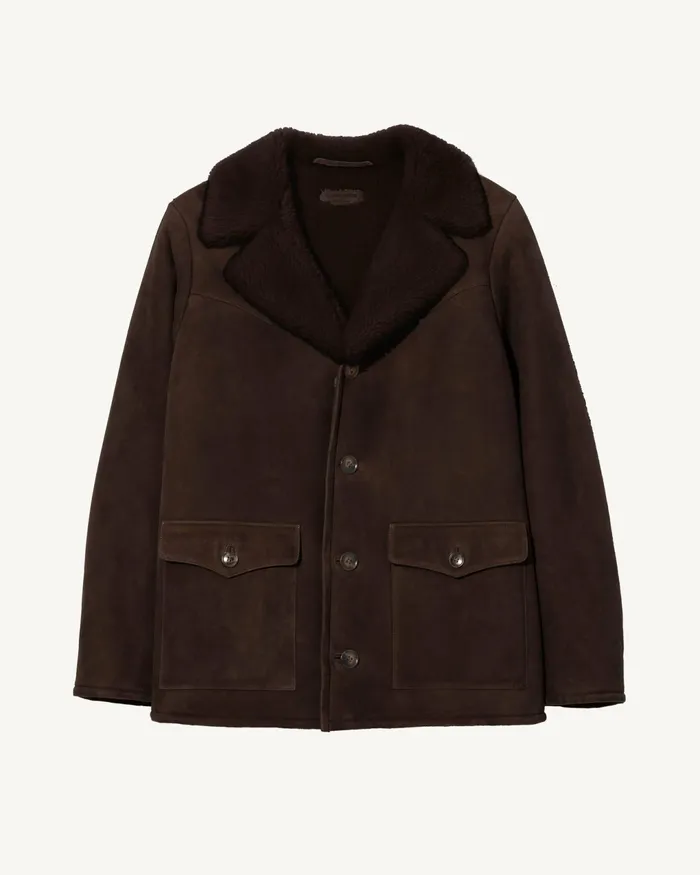 GOSHEN SHEARLING COAT Espresso Men Nili Lotan Jackets and Coats