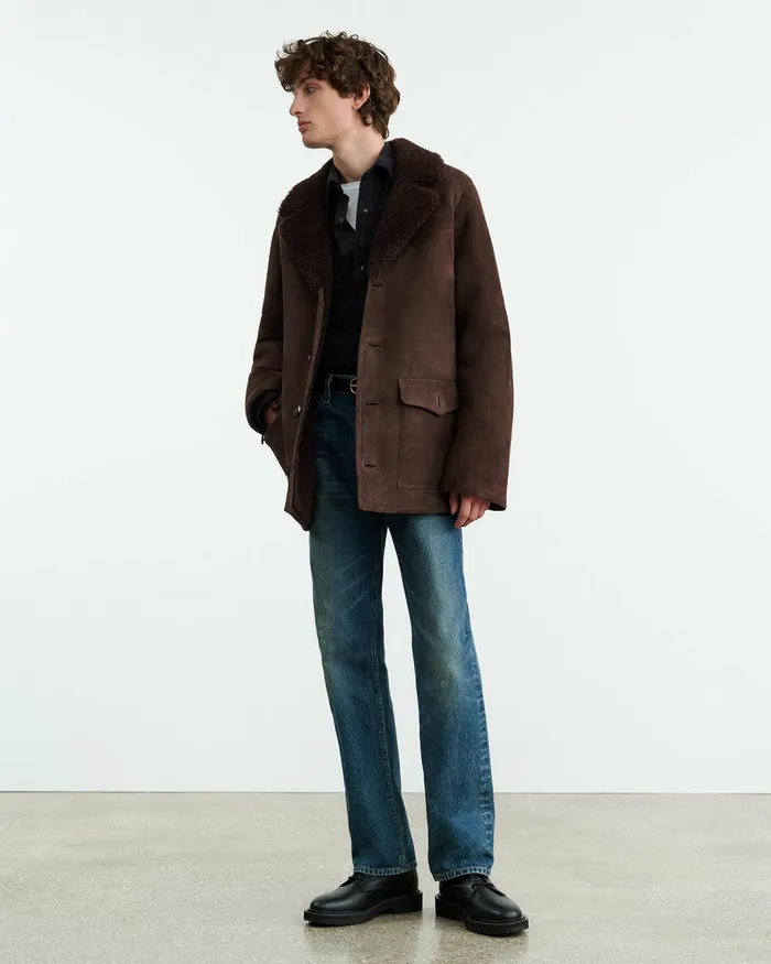 GOSHEN SHEARLING COAT Espresso Men Nili Lotan Jackets and Coats