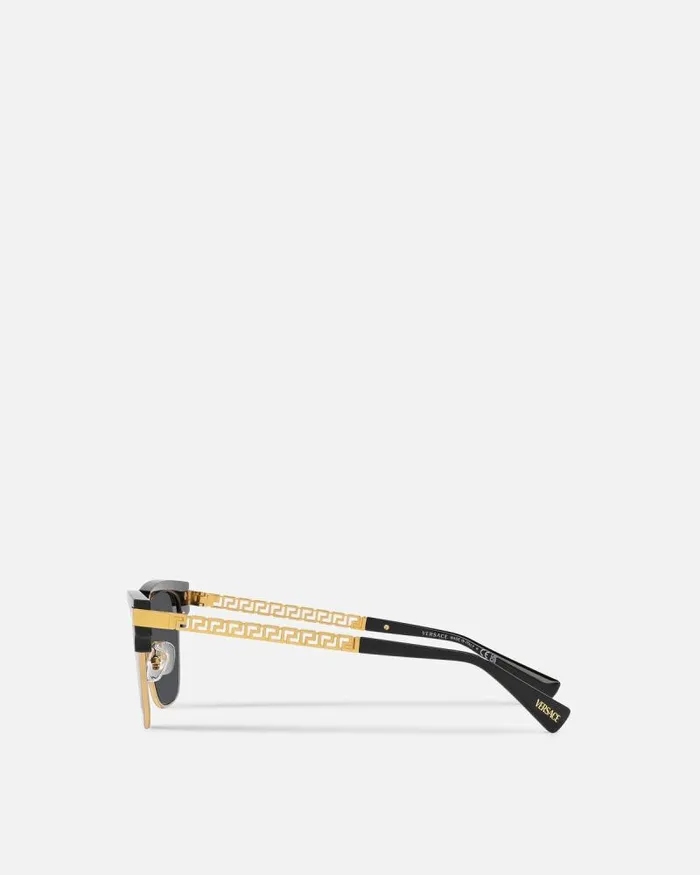 Greca Sunglasses Blackgold Men Versace Sunglasses