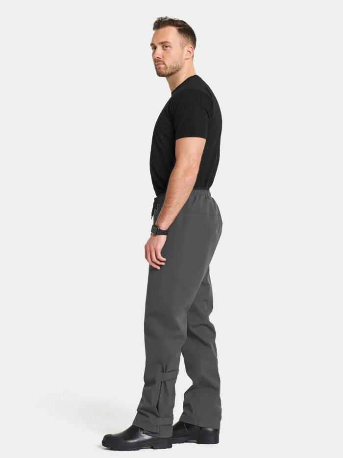 Grit Unisex Rain Pants Coal Black Men Didriksons Waterproof Trousers