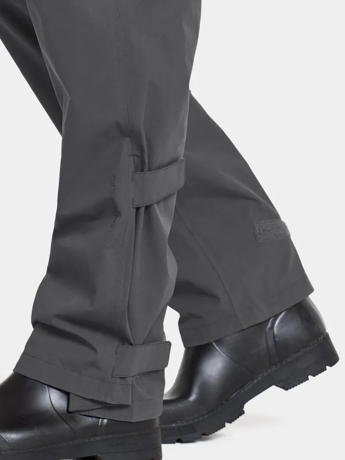 Grit Unisex Rain Pants Coal Black Men Didriksons Waterproof Trousers