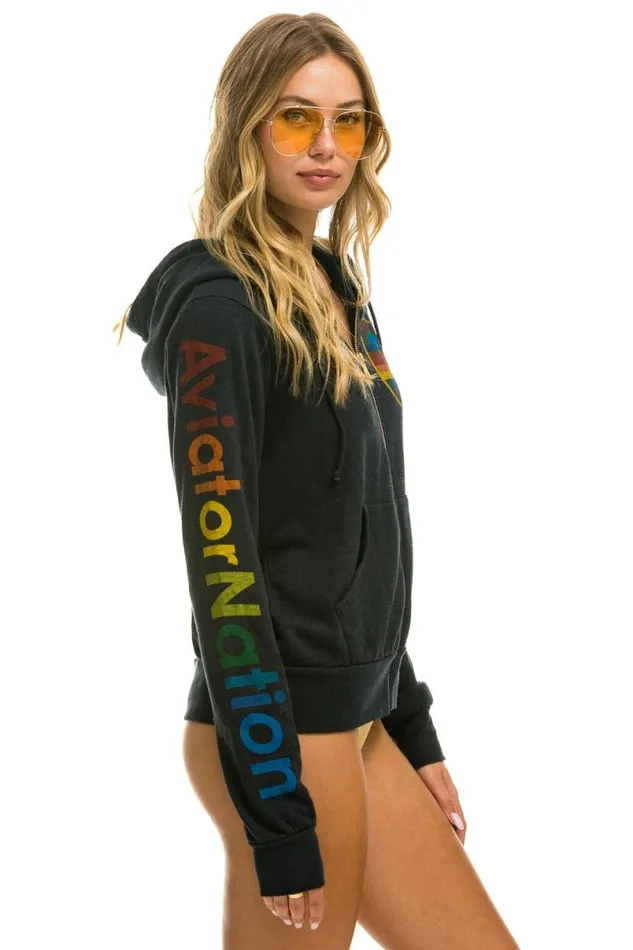 Hamptons Hoodie 8211 Charcoal WomenMen Aviator Nation Hoodies