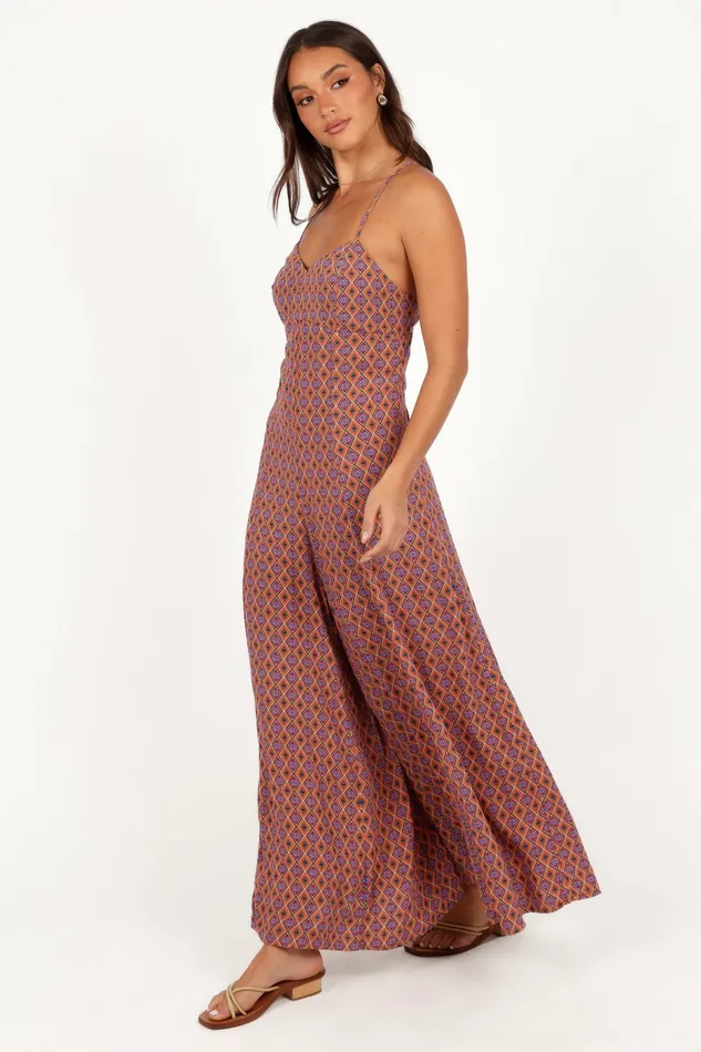 Harlee Wide Leg Jumpsuit Orange Women Jumpsuits and Rompers Petal and Pup