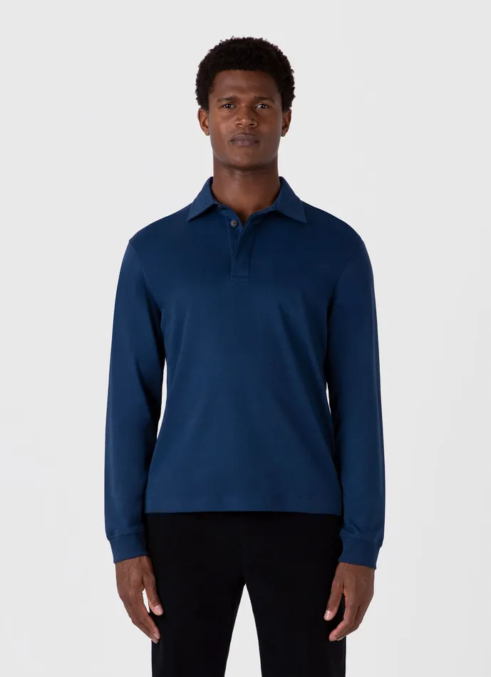 Heavyweight Rugby Polo Shirt Naval Blue Polo Shirts ussunspel Men Heavyweight Rugby Polo Shirt Naval Blue Polo Shirts ussunspel Men
