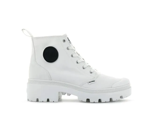 Heel Boots Women PALLADIUM PALLABASE TWILL Star White
