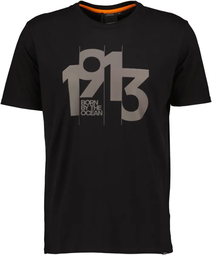 Heritage Printed Men039s Tshirt Black Men Didriksons Tshirts and Polos