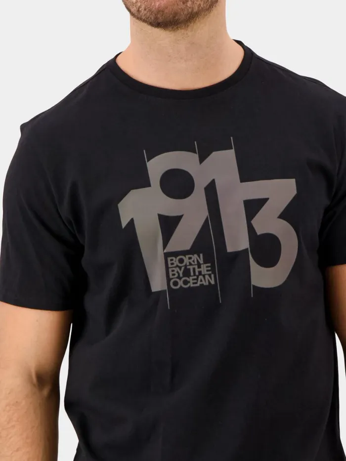 Heritage Printed Men039s Tshirt Black Men Didriksons Tshirts and Polos