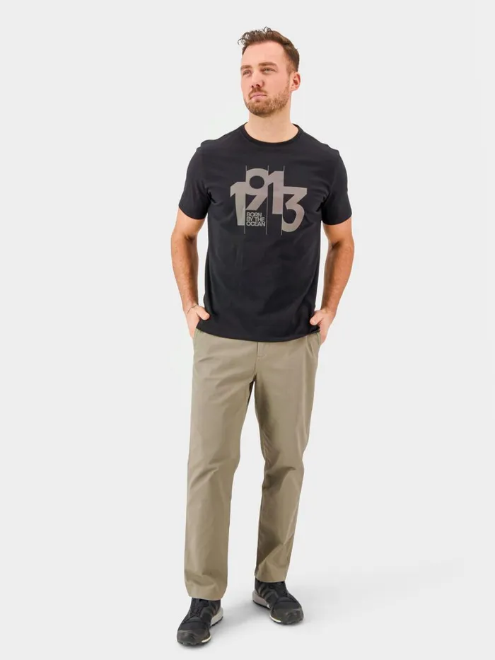 Heritage Printed Men039s Tshirt Black Men Didriksons Tshirts and Polos
