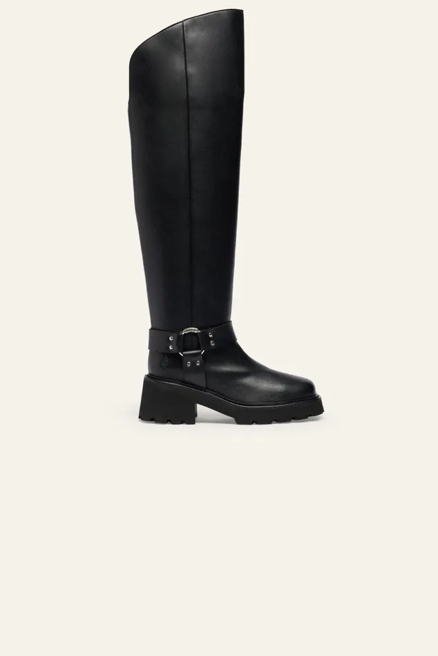 High Boots Ciker Black Women Baandsh Shoes