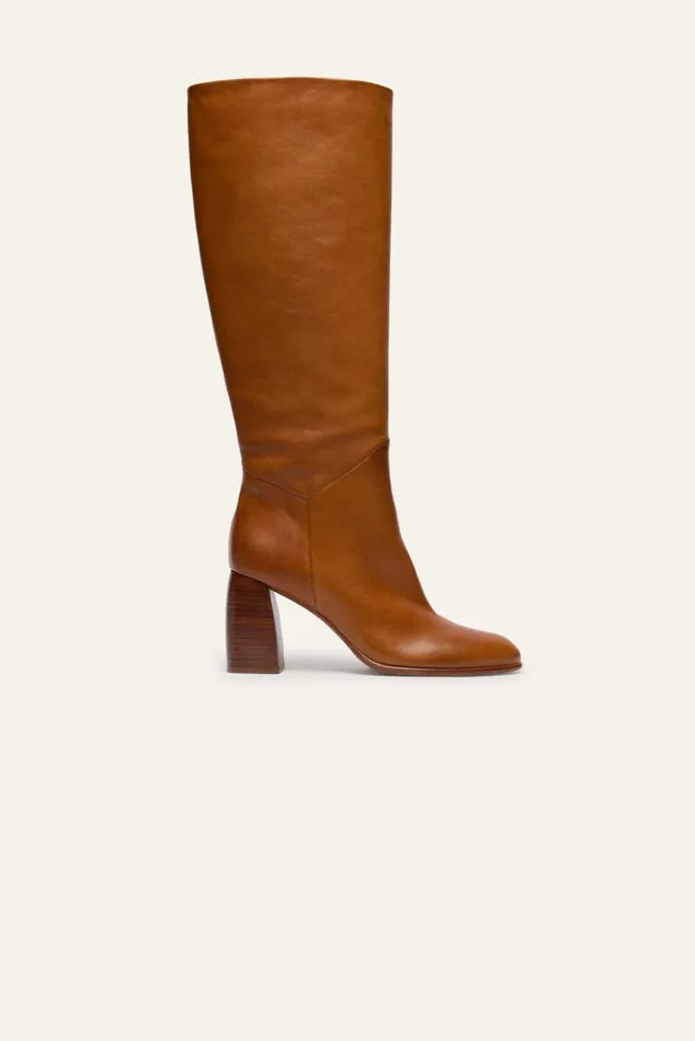 HighHeeled Boots Colusa Brown Women Baandsh Shoes