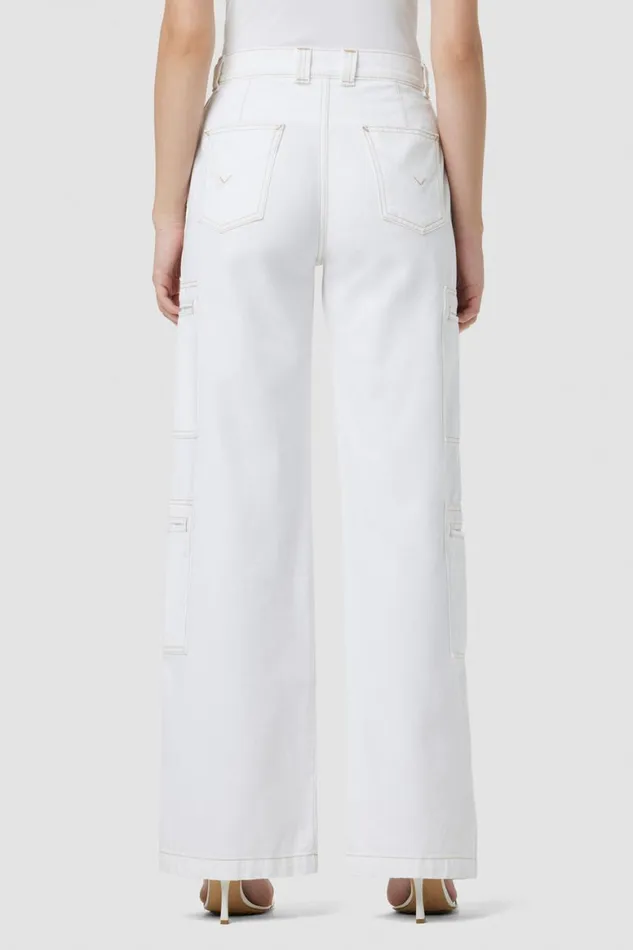 Hudson Jeans Cargo HighRise Welt Pocket Wide Leg Cargo White 8211 Women Hudson Jeans Cargo HighRise Welt Pocket Wide Leg Cargo White 8211 Women