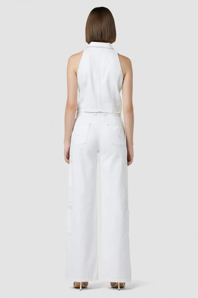 Hudson Jeans Cargo HighRise Welt Pocket Wide Leg Cargo White 8211 Women Hudson Jeans Cargo HighRise Welt Pocket Wide Leg Cargo White 8211 Women