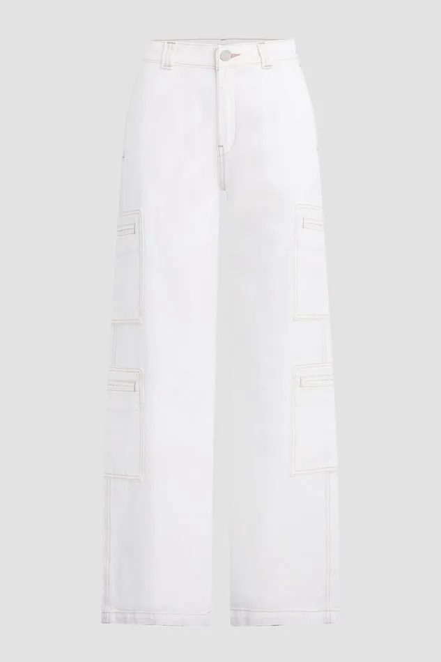 Hudson Jeans Cargo HighRise Welt Pocket Wide Leg Cargo White 8211 Women Hudson Jeans Cargo HighRise Welt Pocket Wide Leg Cargo White 8211 Women