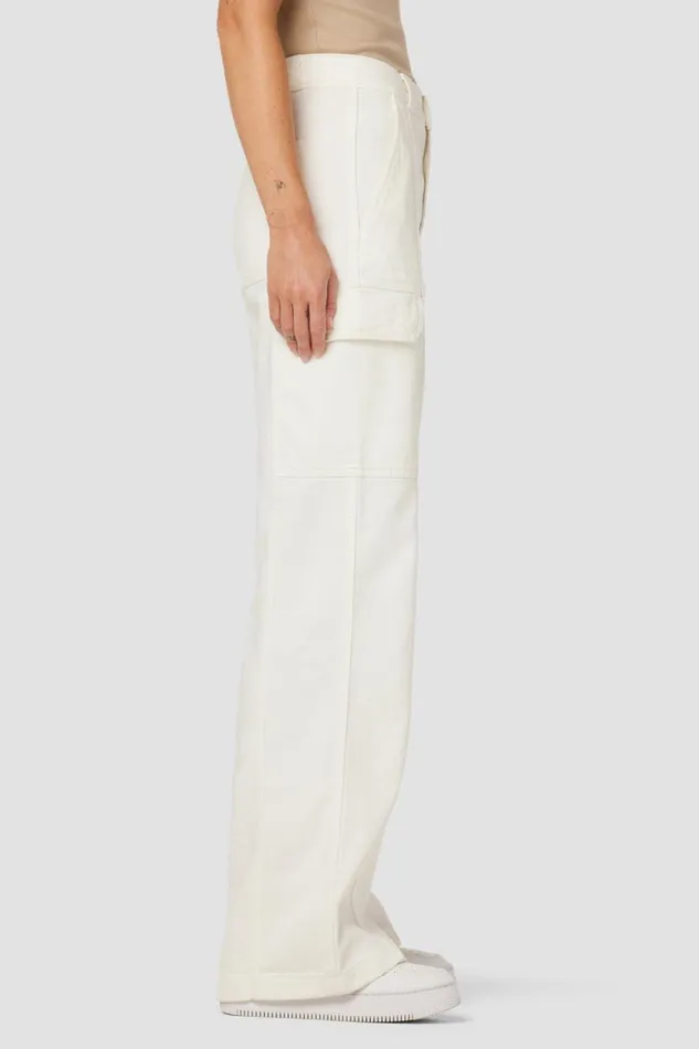 Hudson Jeans Cargo HighRise Wide Leg Cargo White 8211 Women Hudson Jeans Cargo HighRise Wide Leg Cargo White 8211 Women