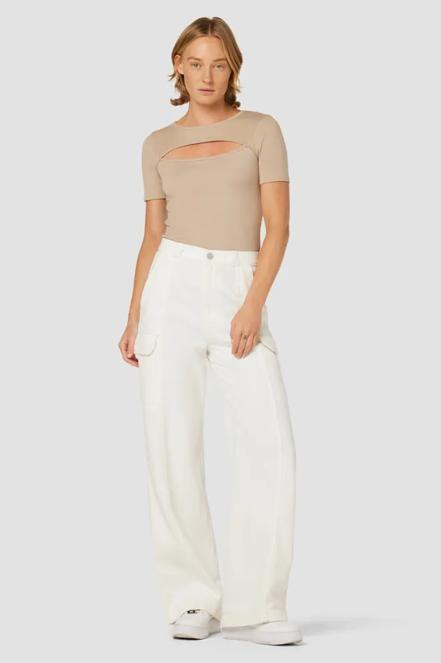 Hudson Jeans Cargo HighRise Wide Leg Cargo White 8211 Women Hudson Jeans Cargo HighRise Wide Leg Cargo White 8211 Women