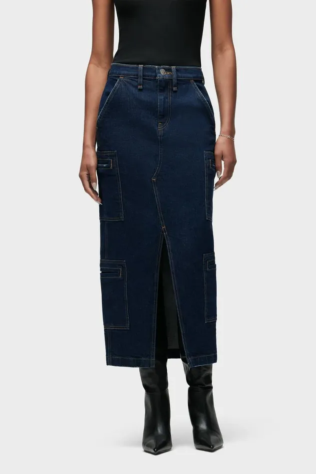Hudson Jeans Cargo Reconstructed Skirt W Cargo Welt Pockets Denim Rinse 8211 Women Hudson Jeans Cargo Reconstructed Skirt W Cargo Welt Pockets Denim Rinse 8211 Women
