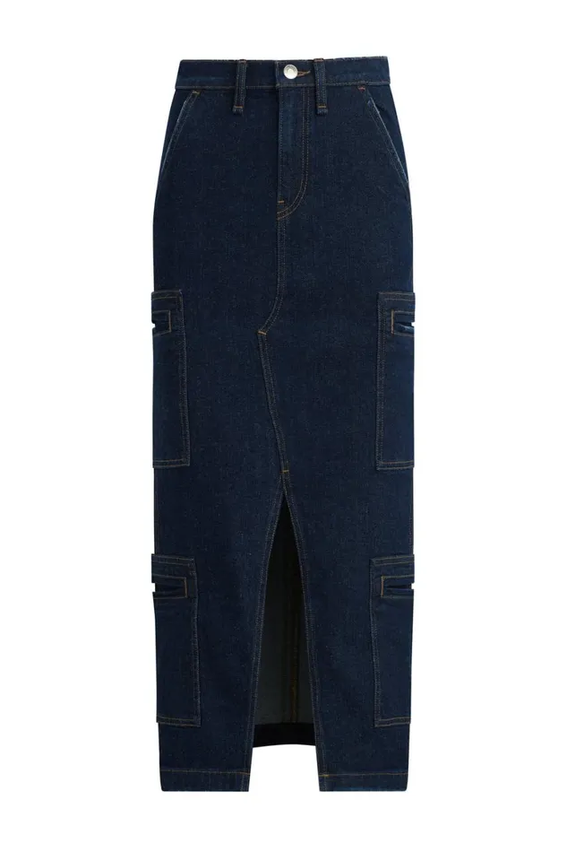 Hudson Jeans Cargo Reconstructed Skirt W Cargo Welt Pockets Denim Rinse 8211 Women