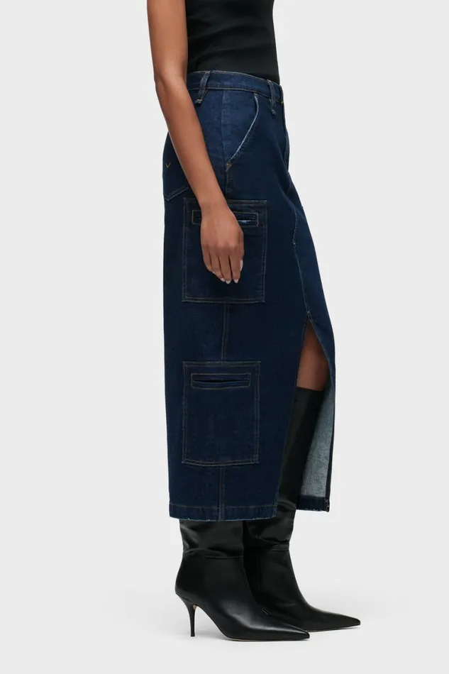 Hudson Jeans Cargo Reconstructed Skirt W Cargo Welt Pockets Denim Rinse 8211 Women
