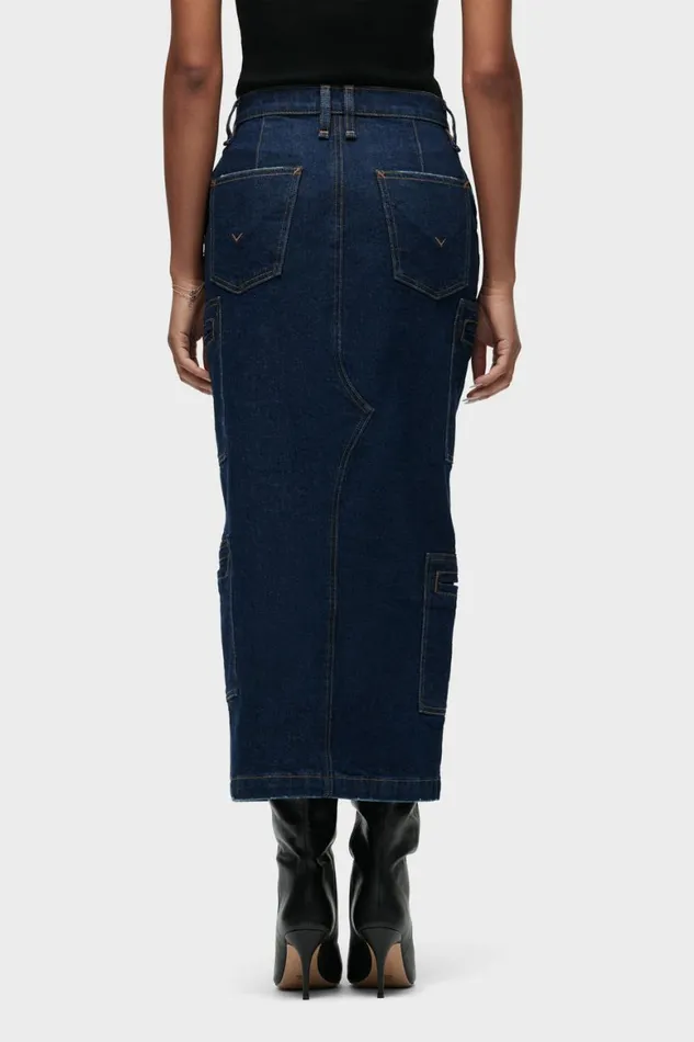 Hudson Jeans Cargo Reconstructed Skirt W Cargo Welt Pockets Denim Rinse 8211 Women