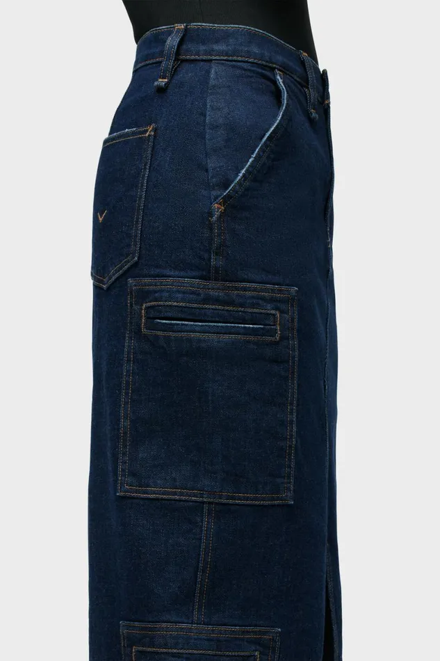 Hudson Jeans Cargo Reconstructed Skirt W Cargo Welt Pockets Denim Rinse 8211 Women