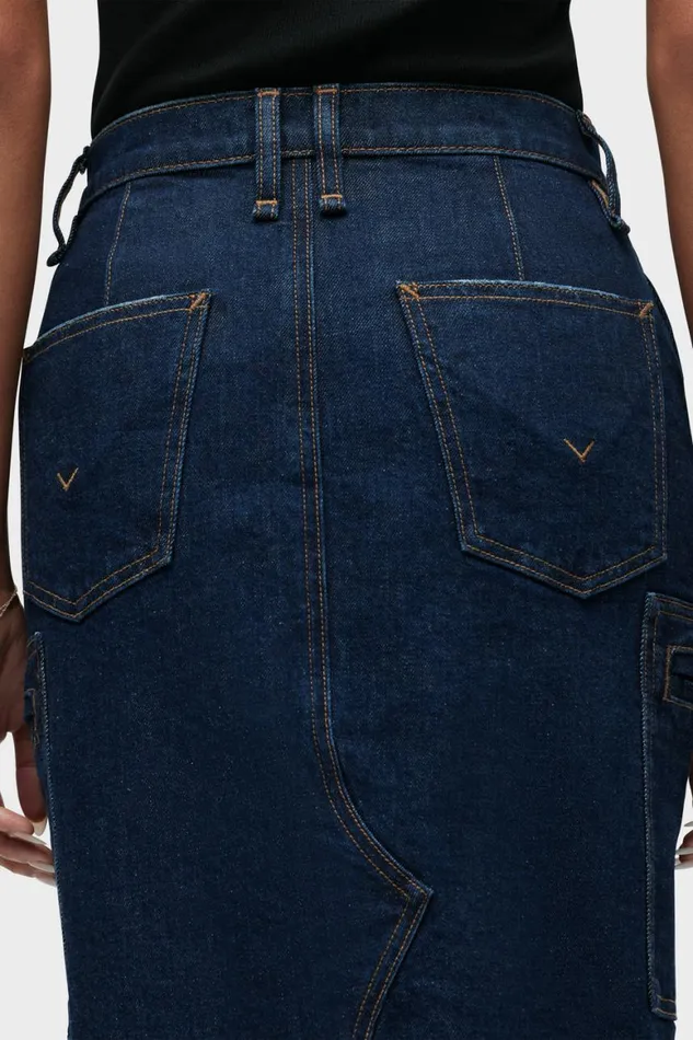 Hudson Jeans Cargo Reconstructed Skirt W Cargo Welt Pockets Denim Rinse 8211 Women