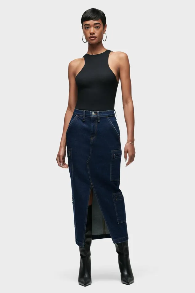 Hudson Jeans Cargo Reconstructed Skirt W Cargo Welt Pockets Denim Rinse 8211 Women