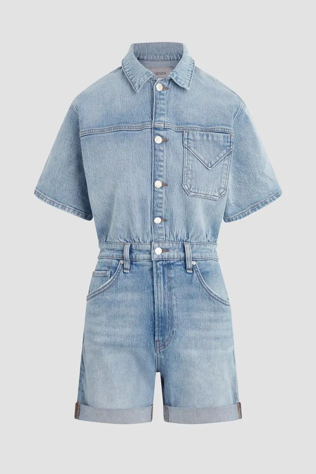 Hudson Jeans Shorts Short Sleeve Romper Ocean Waters 8211 Women Hudson Jeans Shorts Short Sleeve Romper Ocean Waters 8211 Women