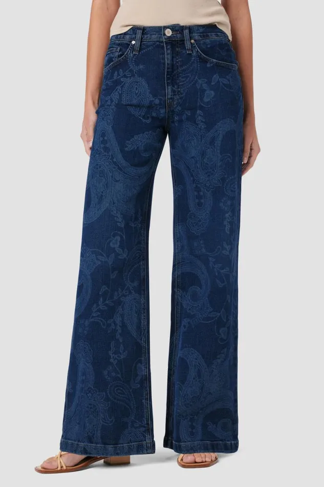 Hudson Jeans Wide Leg Jodie HighRise Loose Wide Leg Jean Indigo Paisley 8211 Women Hudson Jeans Wide Leg Jodie HighRise Loose Wide Leg Jean Indigo Paisley 8211 Women