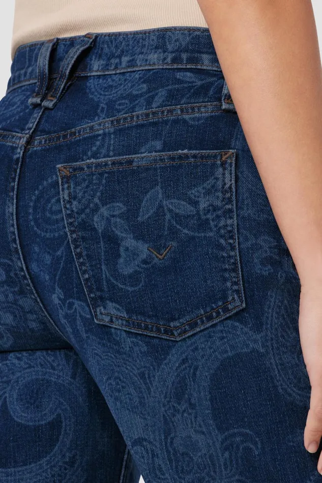 Hudson Jeans Wide Leg Jodie HighRise Loose Wide Leg Jean Indigo Paisley 8211 Women