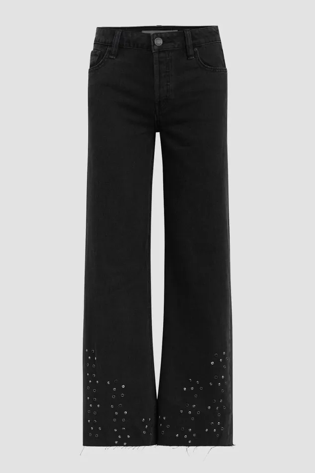 Hudson Jeans Wide Leg Rosie HighRise Wide Leg Ankle Jean Black Glitter 8211 Women Hudson Jeans Wide Leg Rosie HighRise Wide Leg Ankle Jean Black Glitter 8211 Women