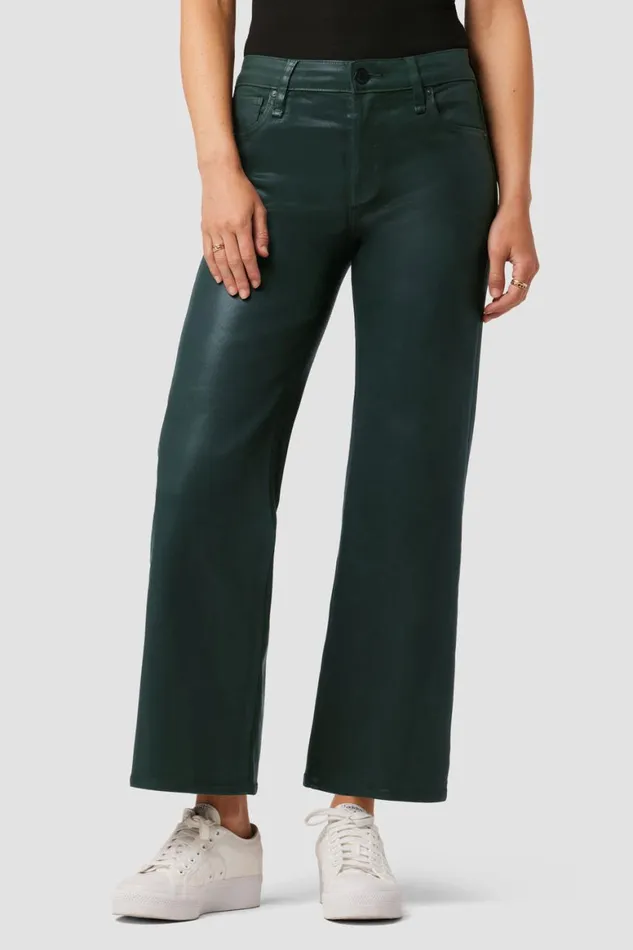 Hudson Jeans Wide Leg Rosie HighRise Wide Leg Ankle Jean Coated Scarab 8211 Women Hudson Jeans Wide Leg Rosie HighRise Wide Leg Ankle Jean Coated Scarab 8211 Women
