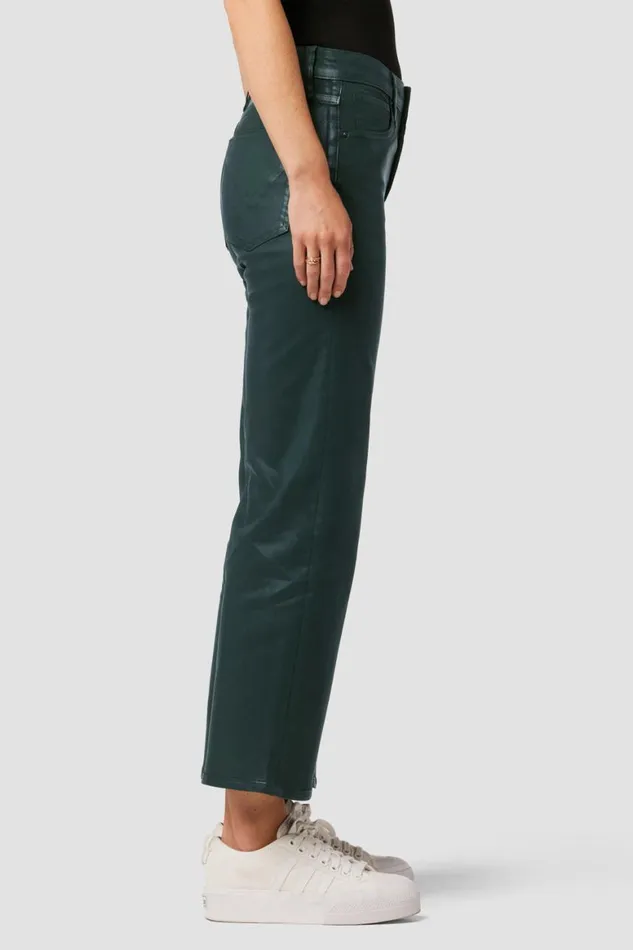 Hudson Jeans Wide Leg Rosie HighRise Wide Leg Ankle Jean Coated Scarab 8211 Women