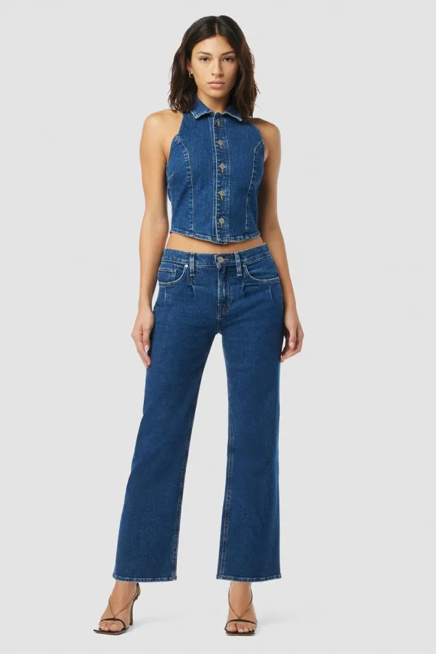 Hudson Jeans Wide Leg Rosie Pleated HighRise Wide Leg Jean Rocky Blue 8211 Women Hudson Jeans Wide Leg Rosie Pleated HighRise Wide Leg Jean Rocky Blue 8211 Women