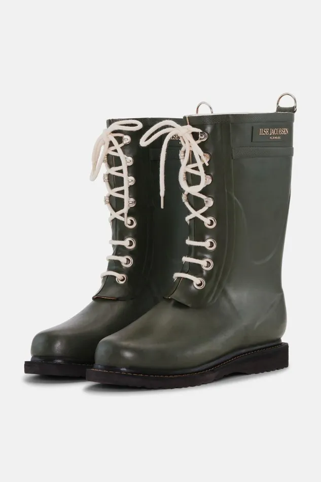 Ilse Jacobsen 34 Rubber Boots 8211 Army Women Rainboots Medium