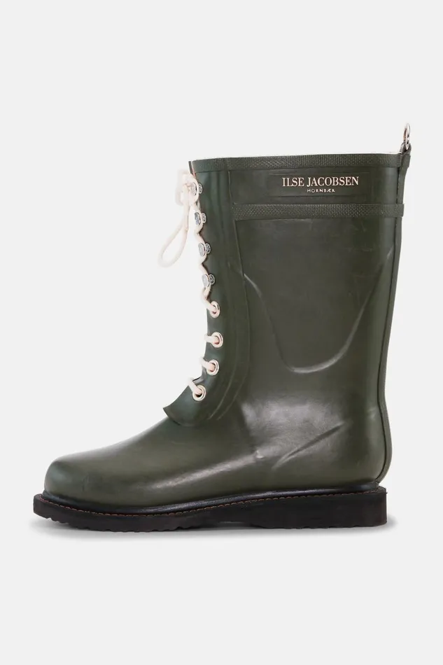 Ilse Jacobsen 34 Rubber Boots 8211 Army Women Rainboots Medium