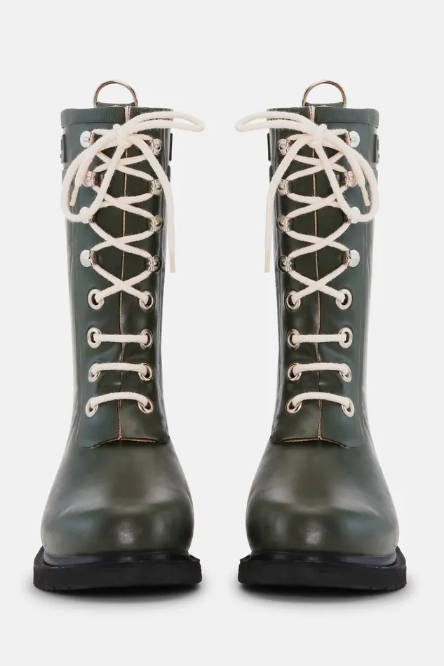 Ilse Jacobsen 34 Rubber Boots 8211 Army Women Rainboots Medium