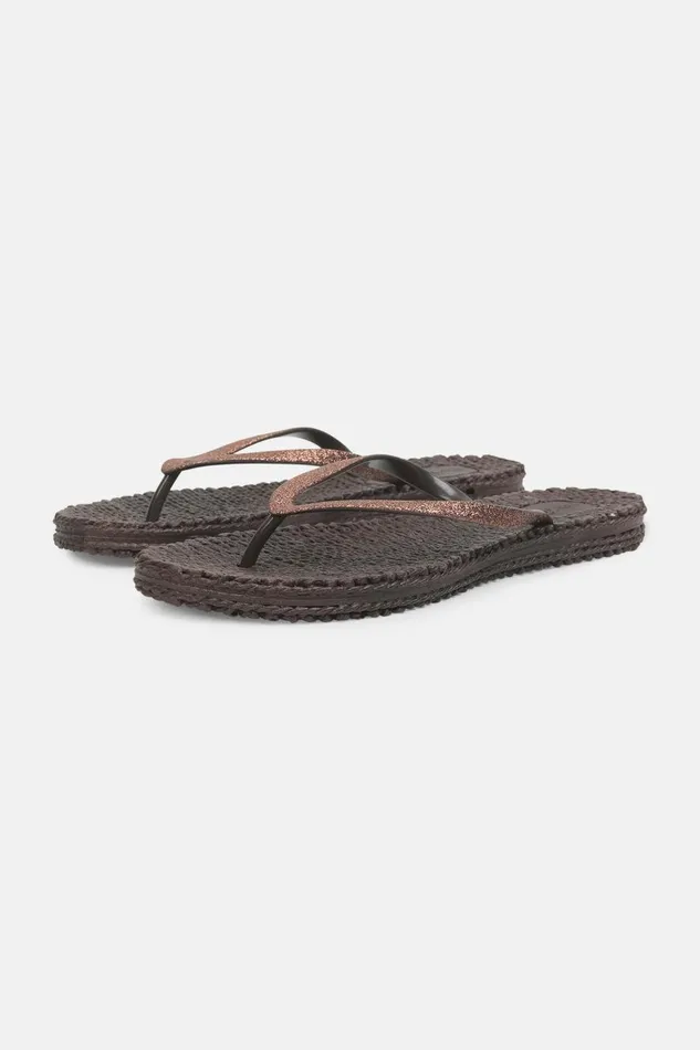 Ilse Jacobsen Flip Flop With Glitter 8211 Prune Women Flip Flops