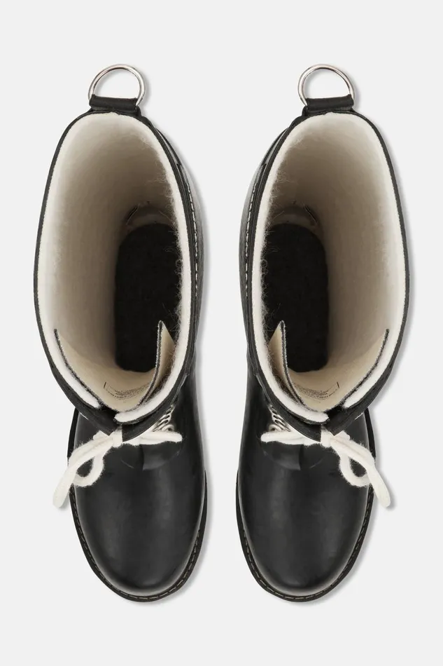 Ilse Jacobsen Long Rubber Boots 8211 Black Women Rainboots Long